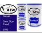 Preview: Nissan, Dark Blue Pearl, BW6: 500ml Lackdose + 500ml Klarlack + 250ml Härter - Set, von ATW Autoteile West.
